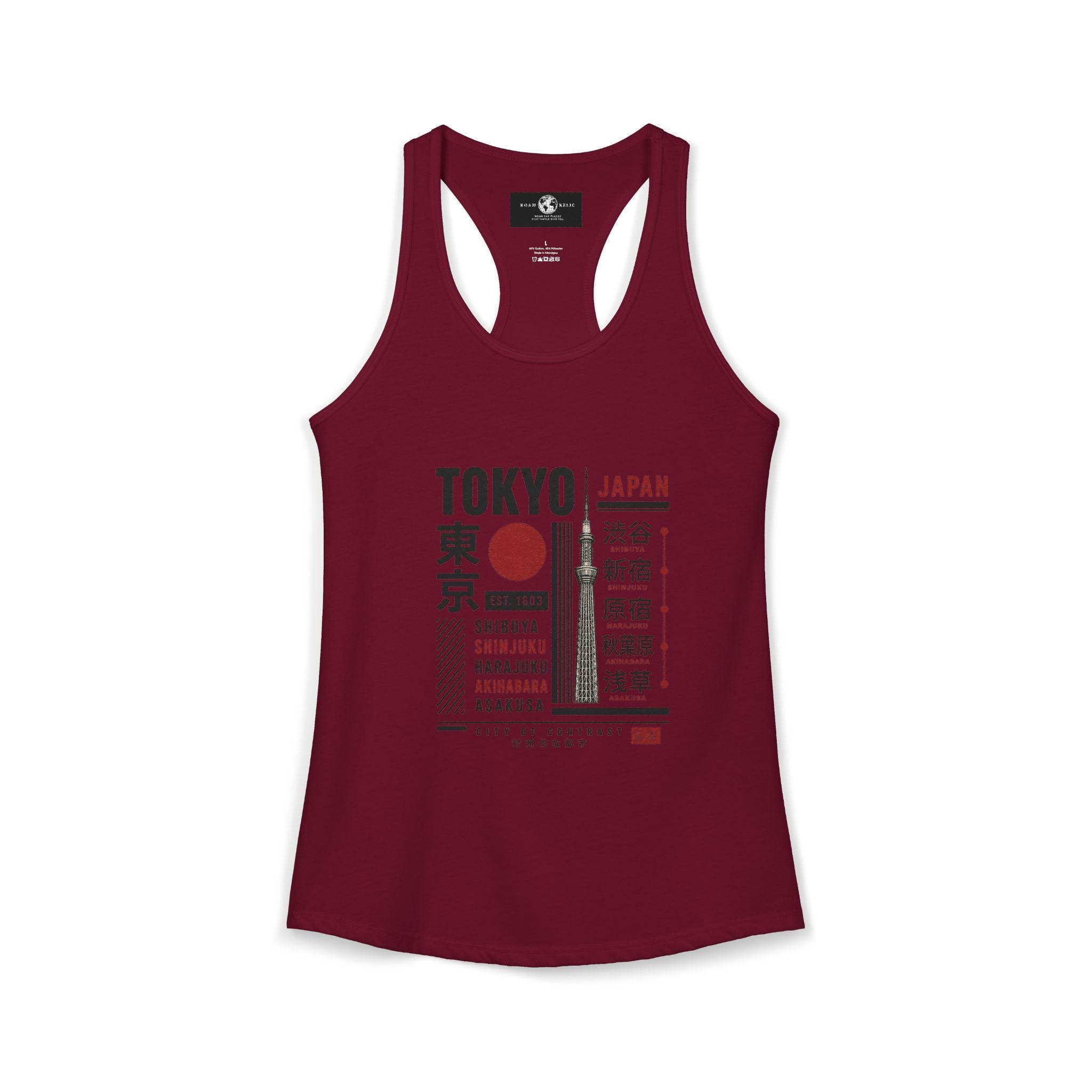 Tokyo Japan Women's Racerback Tank Top — Tokyo Graphic Tank