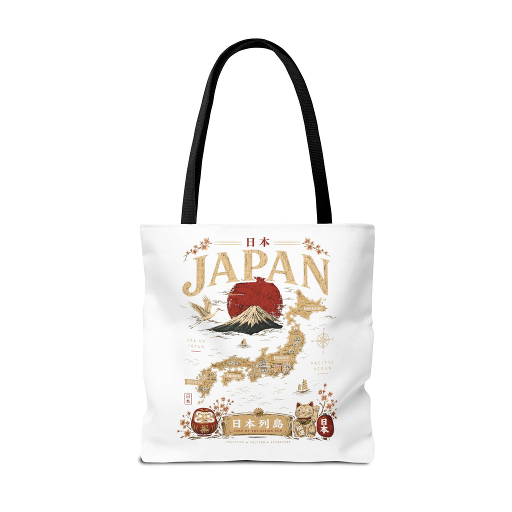 Japan Map Tote Bag – Mount Fuji & Rising Sun Travel Tote