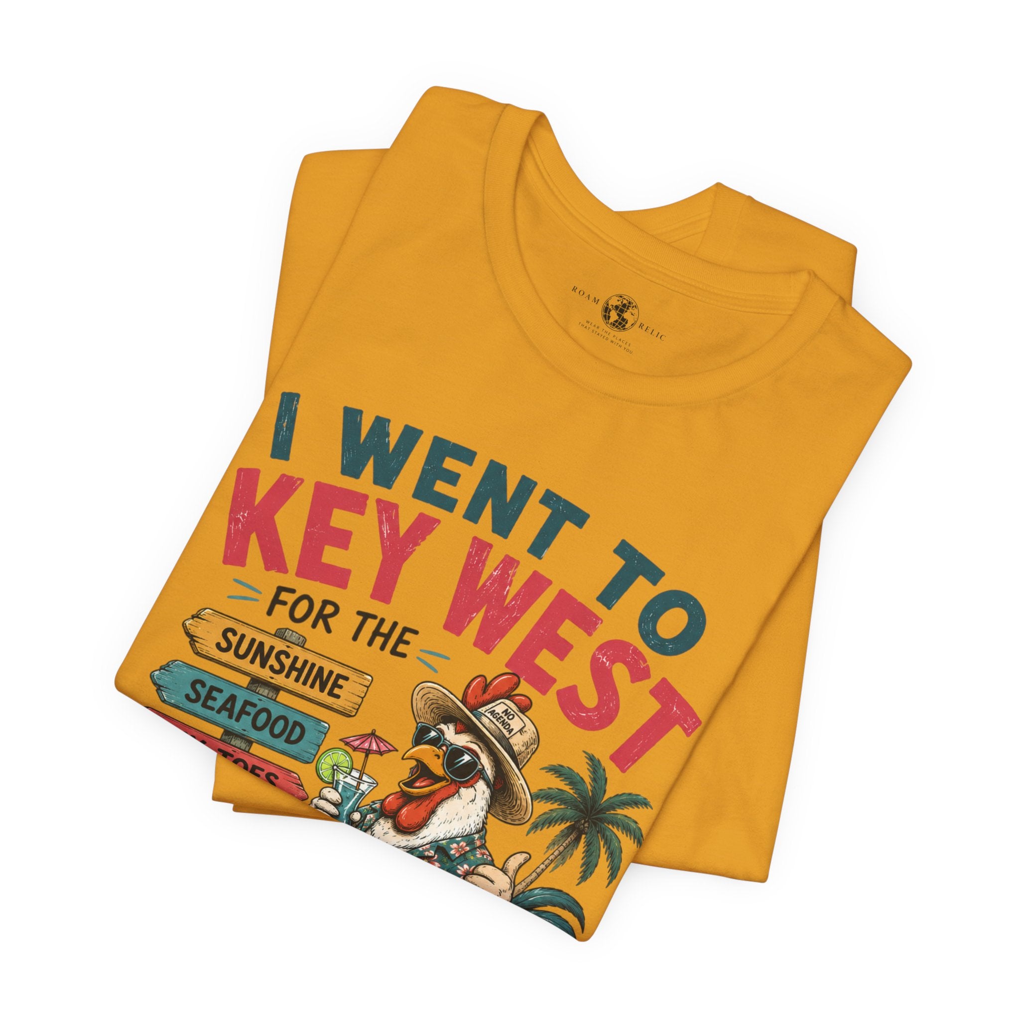 Key West Vacation T‑Shirt — “I Went to Key West for the Sunshine, Seafood, Six Toes & Questionable Decisions” - No Ragrets