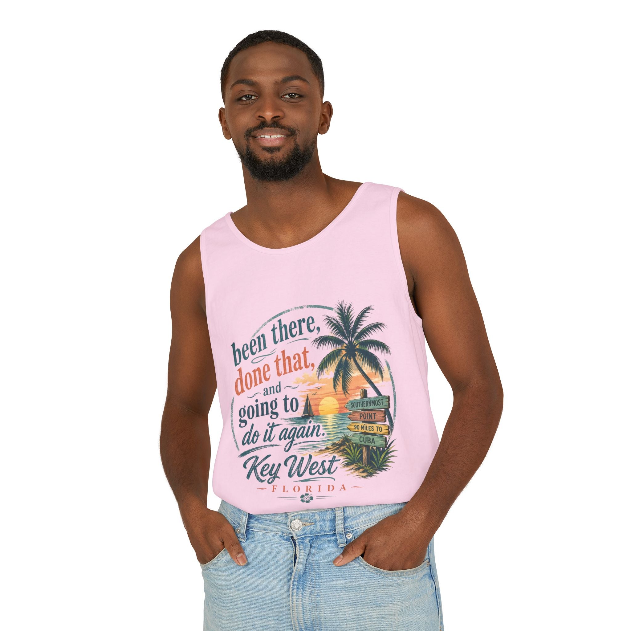 Key West Beach Tank Top — "Been There, Done That and Going to Do It Again" Vacation Tank