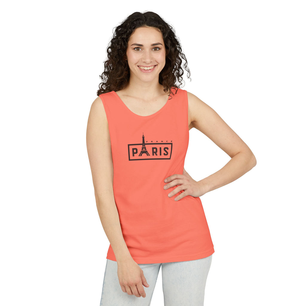 Paris Eiffel Tower Vintage Travel Tank Top — Retro French Graphic Tank