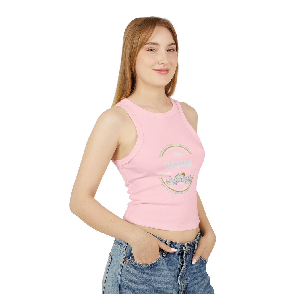 Hawaii Sunset Racer Tank Top — Vintage Island Graphic