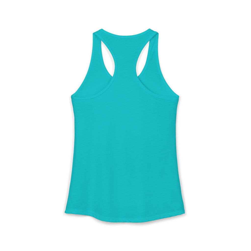 Island Vibes & Good Times Racerback Tank — Tropical Skull Graphic