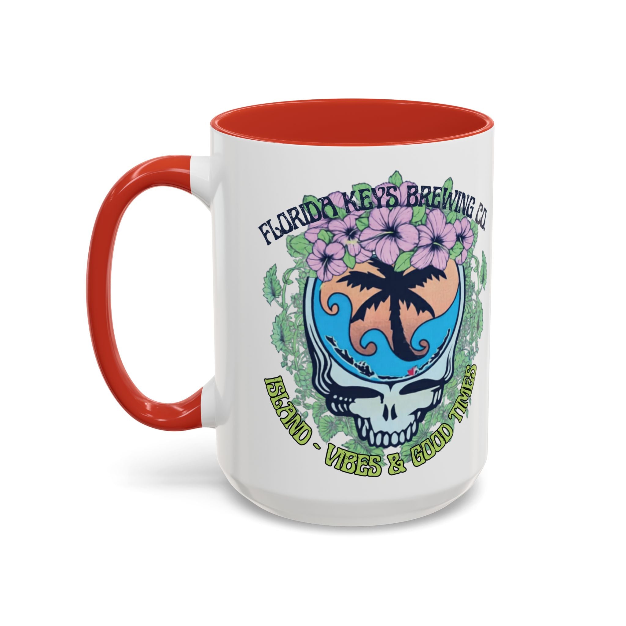 Coffee Mug — Tropical Island Vibes & Good Times Skull Design Key West Florida