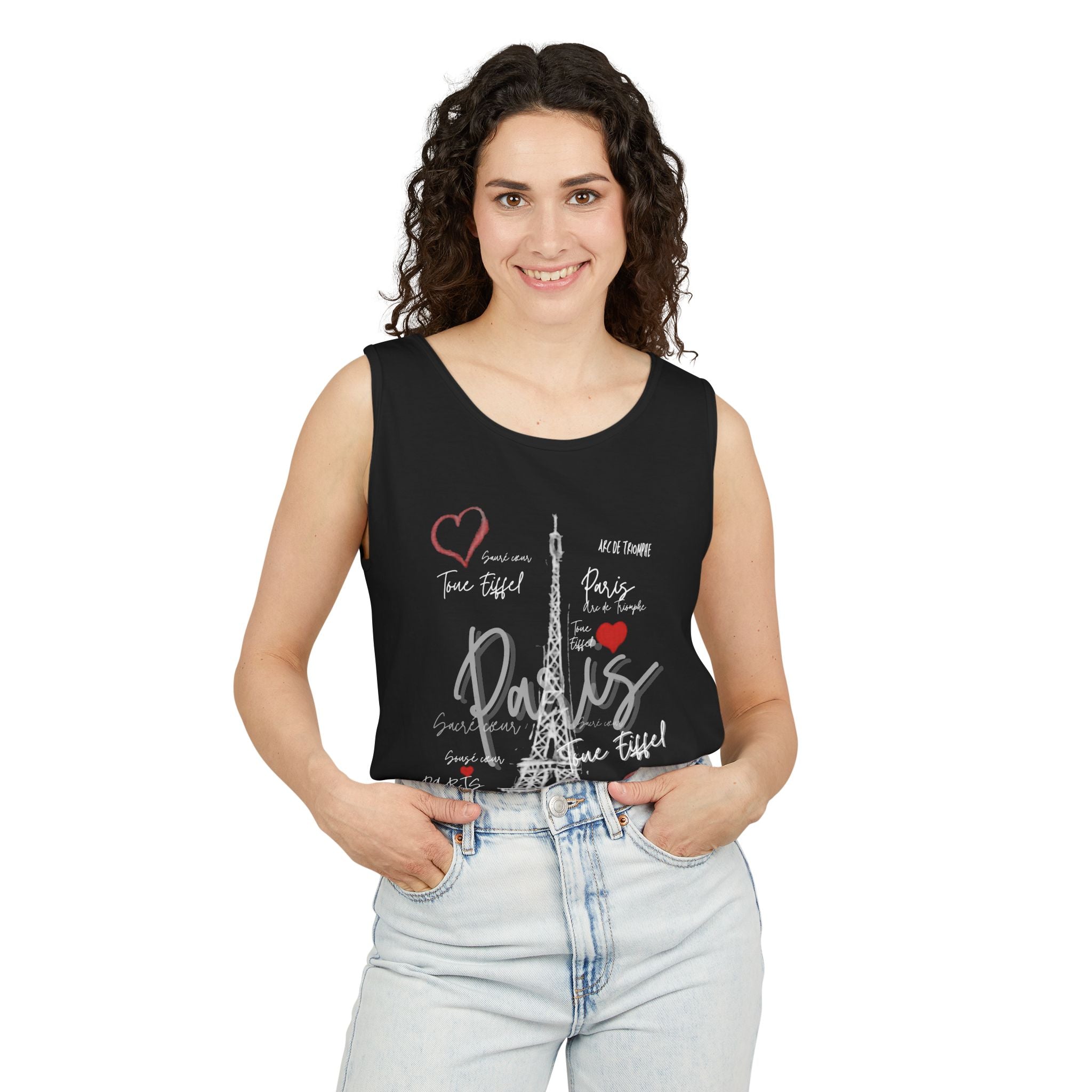 Paris Eiffel Tower Romantic Travel Tank Top