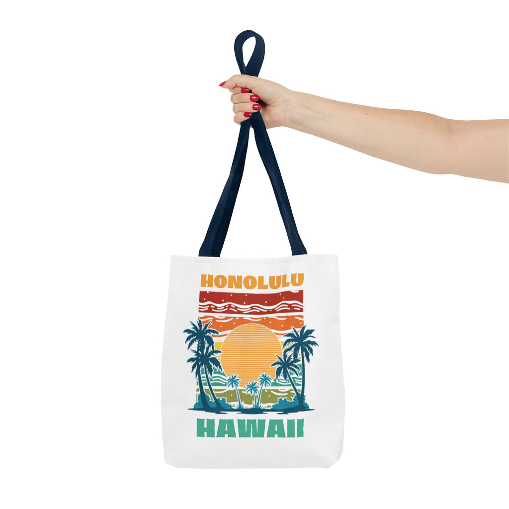 Honolulu Hawaii Sunset Tote Bag – Vintage Palm Beach Vacation Tote