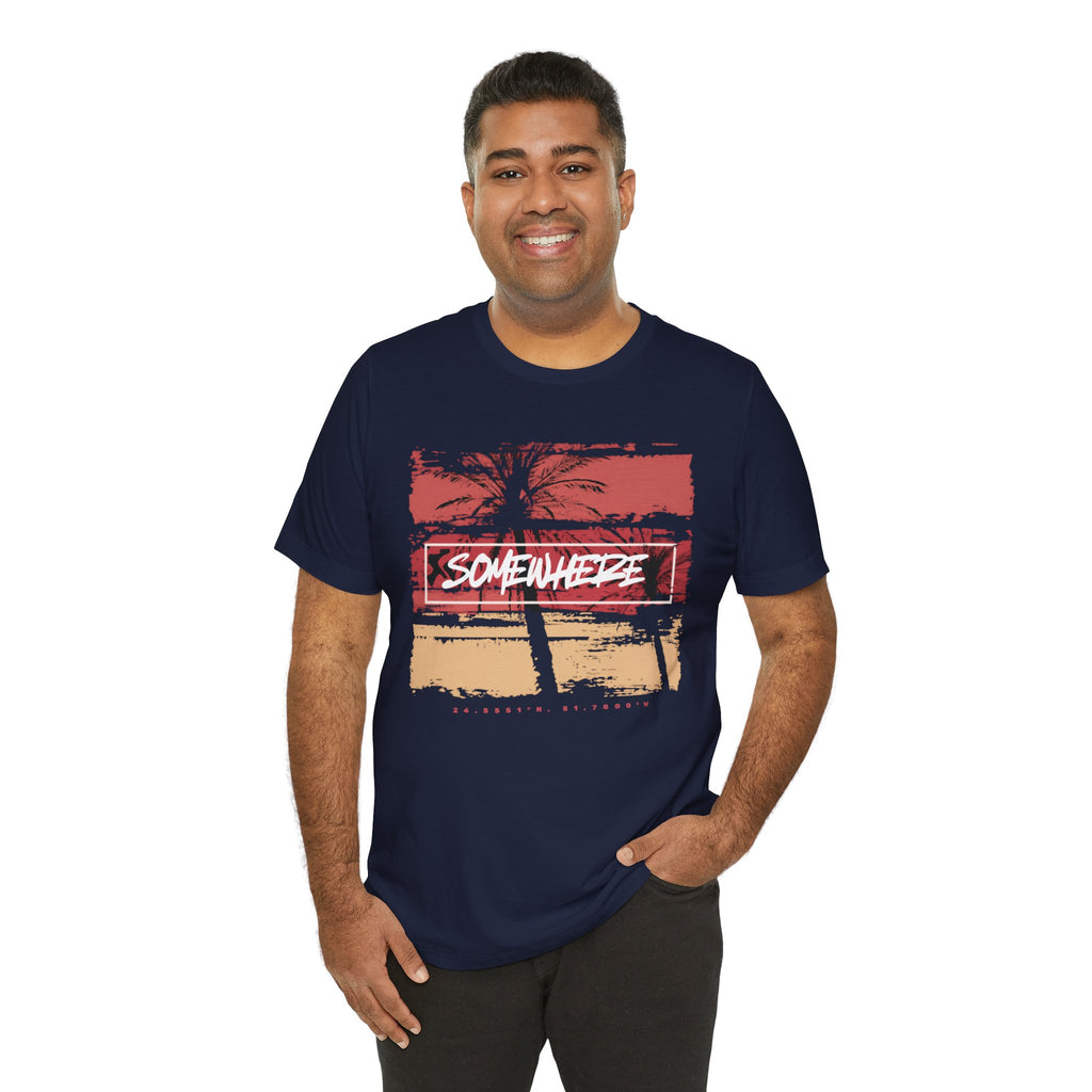 Somewhere Key West Coordinates T-Shirt — 24.5551N 81.7800W