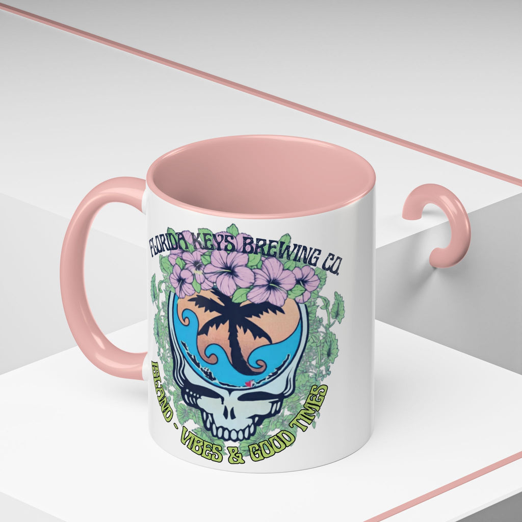 Coffee Mug — Tropical Island Vibes & Good Times Skull Design Key West Florida