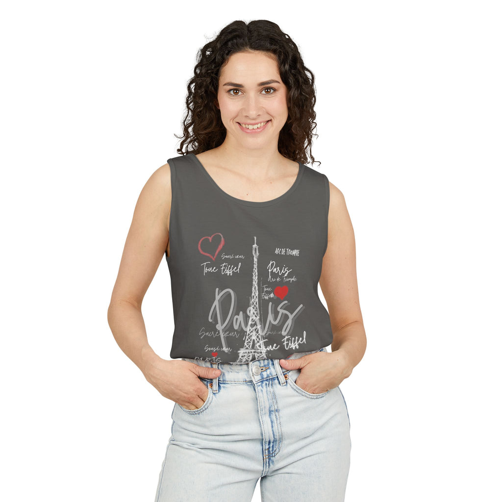 Paris Eiffel Tower Romantic Travel Tank Top