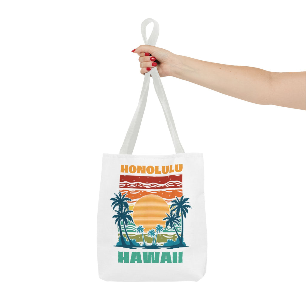 Honolulu Hawaii Sunset Tote Bag – Vintage Palm Beach Vacation Tote