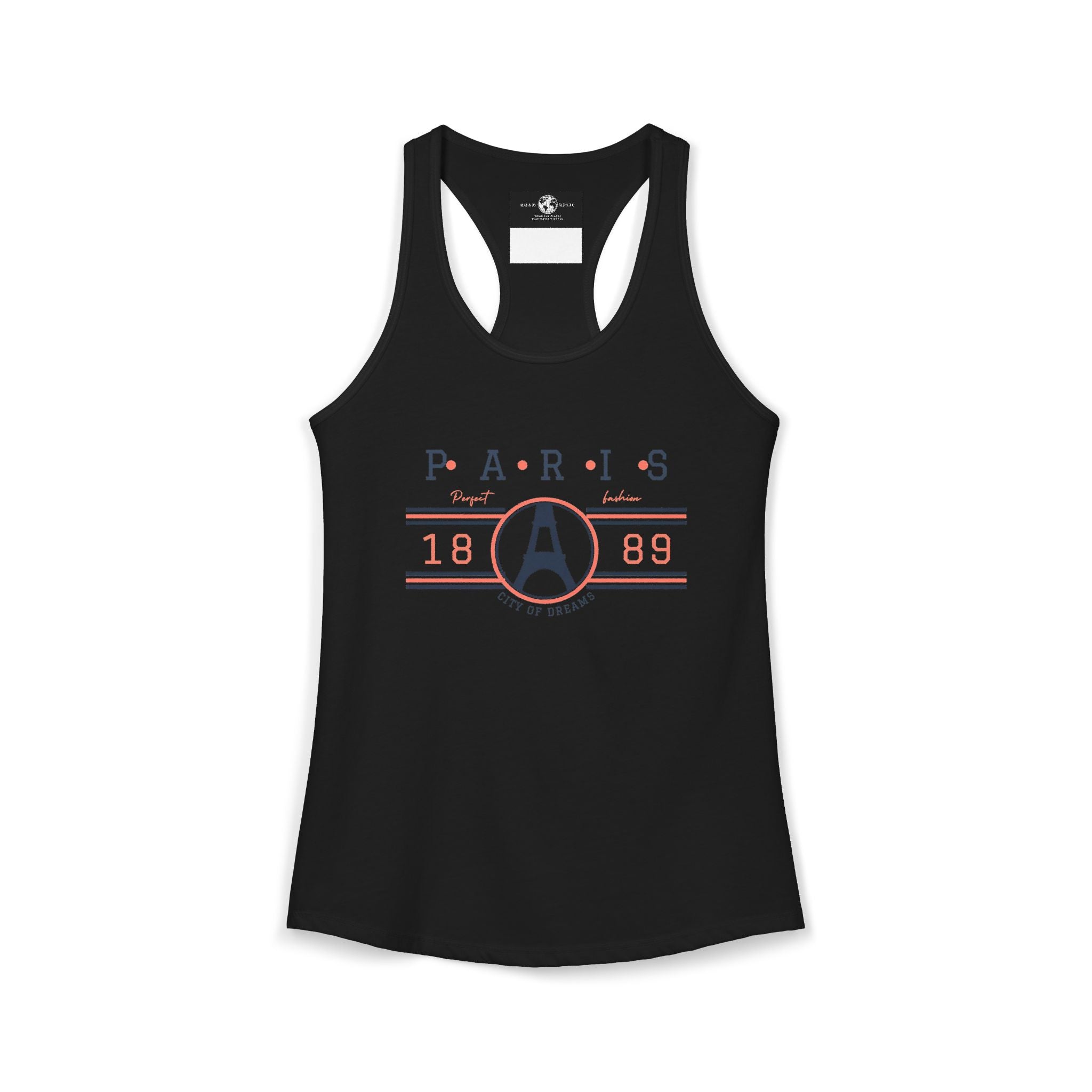 Paris 1889 Eiffel Tower Graphic Racerback Tank — Vintage History Tee
