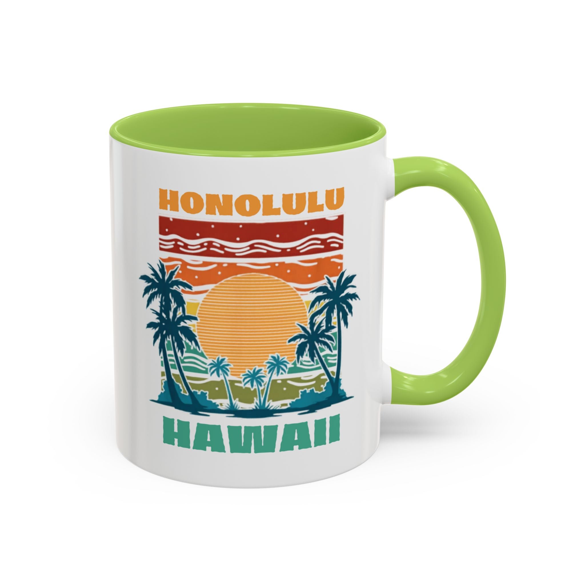 Honolulu Hawaii Vintage Sunset Coffee Mug (11/15oz)