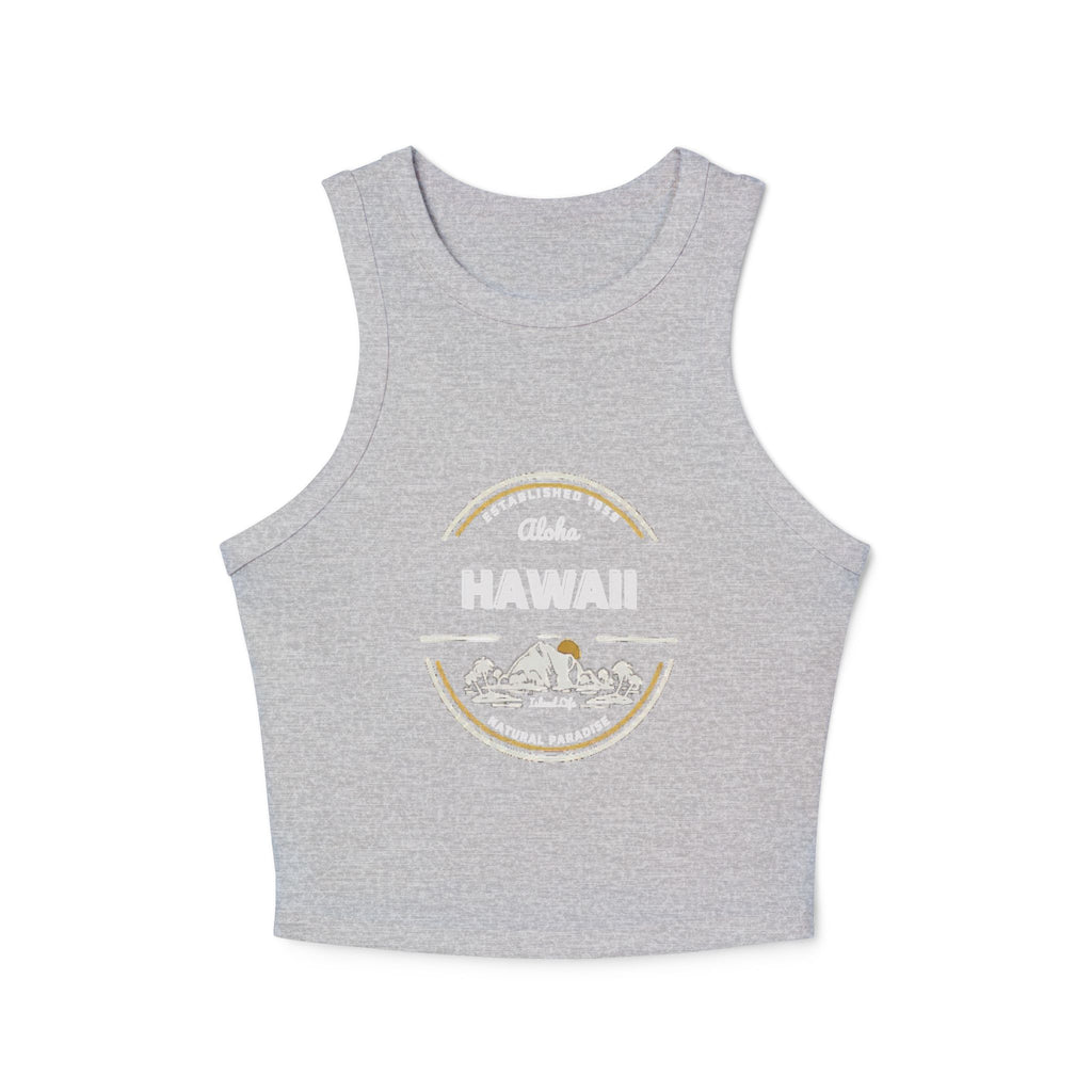 Hawaii Sunset Racer Tank Top — Vintage Island Graphic