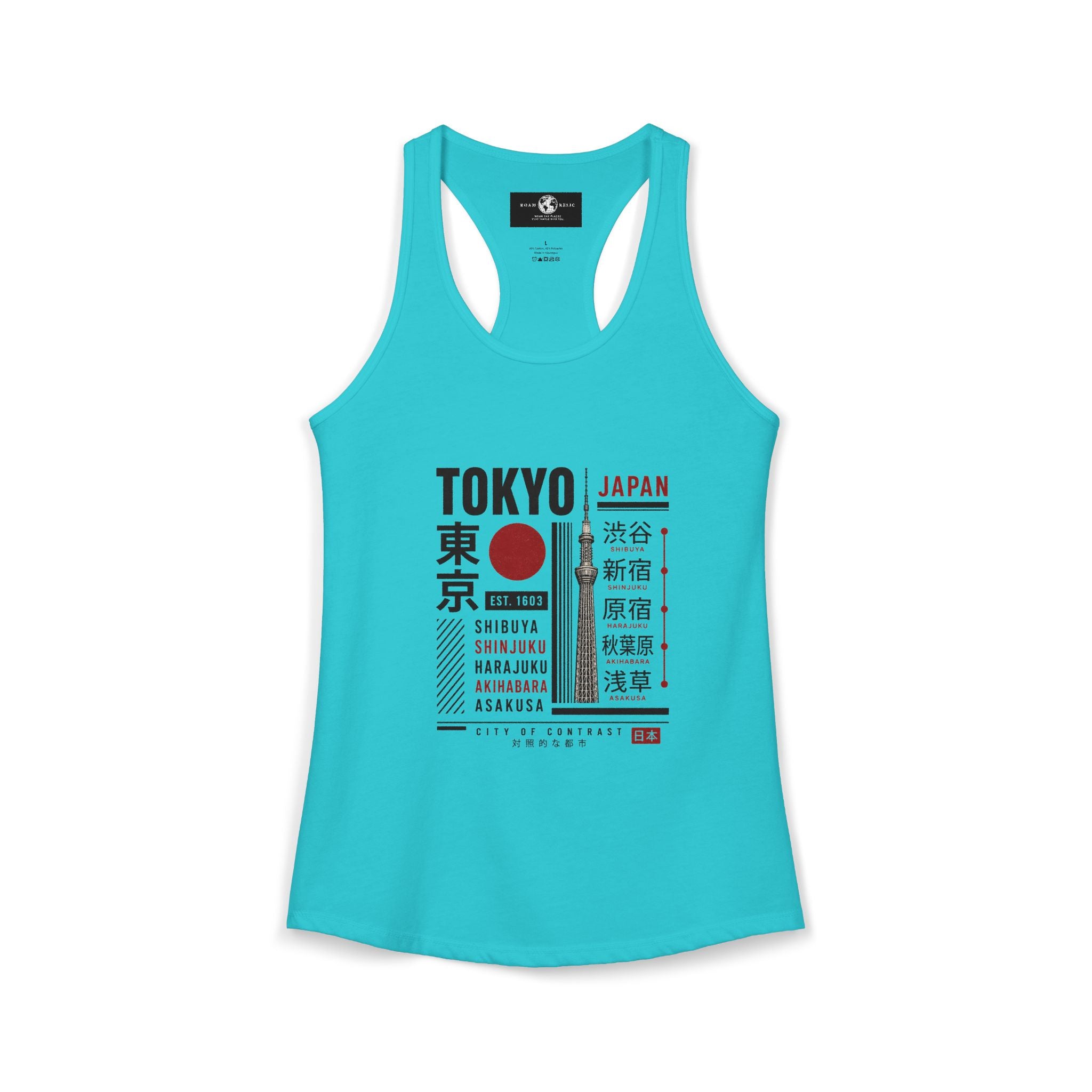 Tokyo Japan Women's Racerback Tank Top — Tokyo Graphic Tank