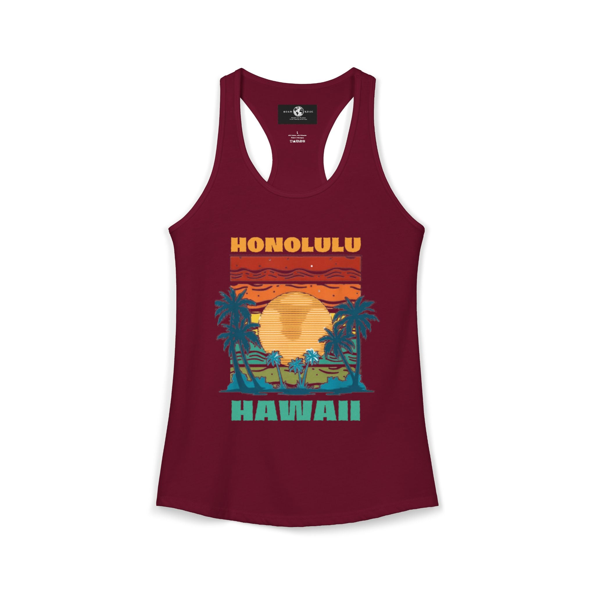 Honolulu Hawaii Racerback Tank – Women's Tropical Sleeveless Top