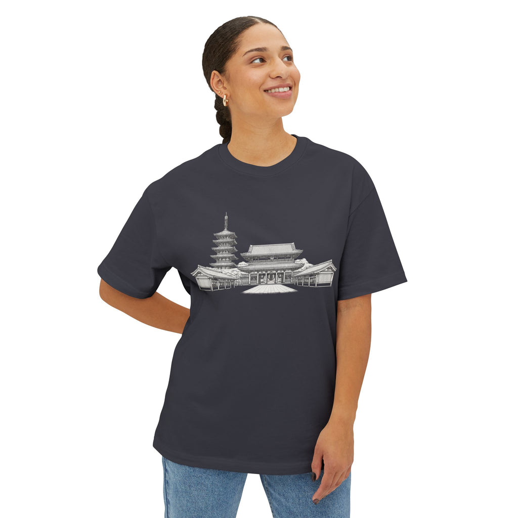 Senso-ji Temple Asakusa Japan Tee — Minimal Outline Japanese Landmark Shirt
