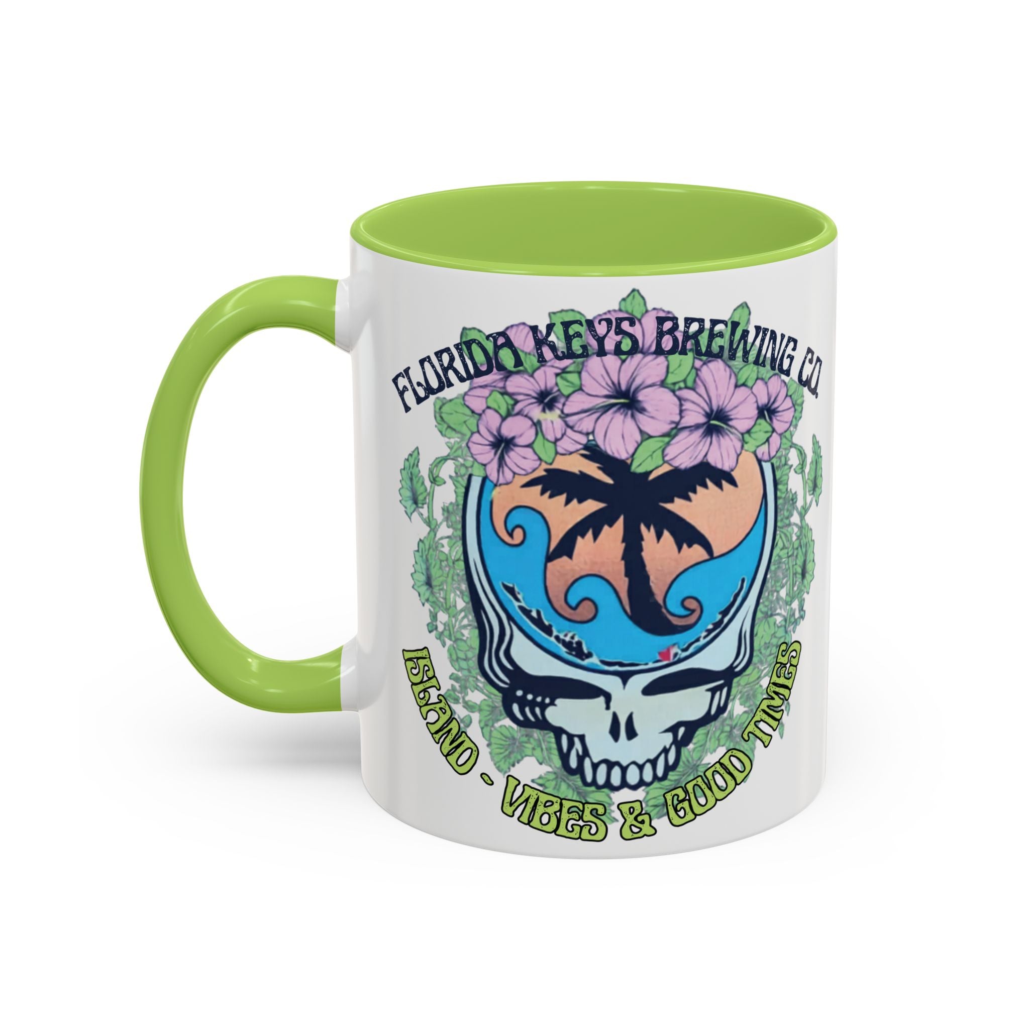 Coffee Mug — Tropical Island Vibes & Good Times Skull Design Key West Florida