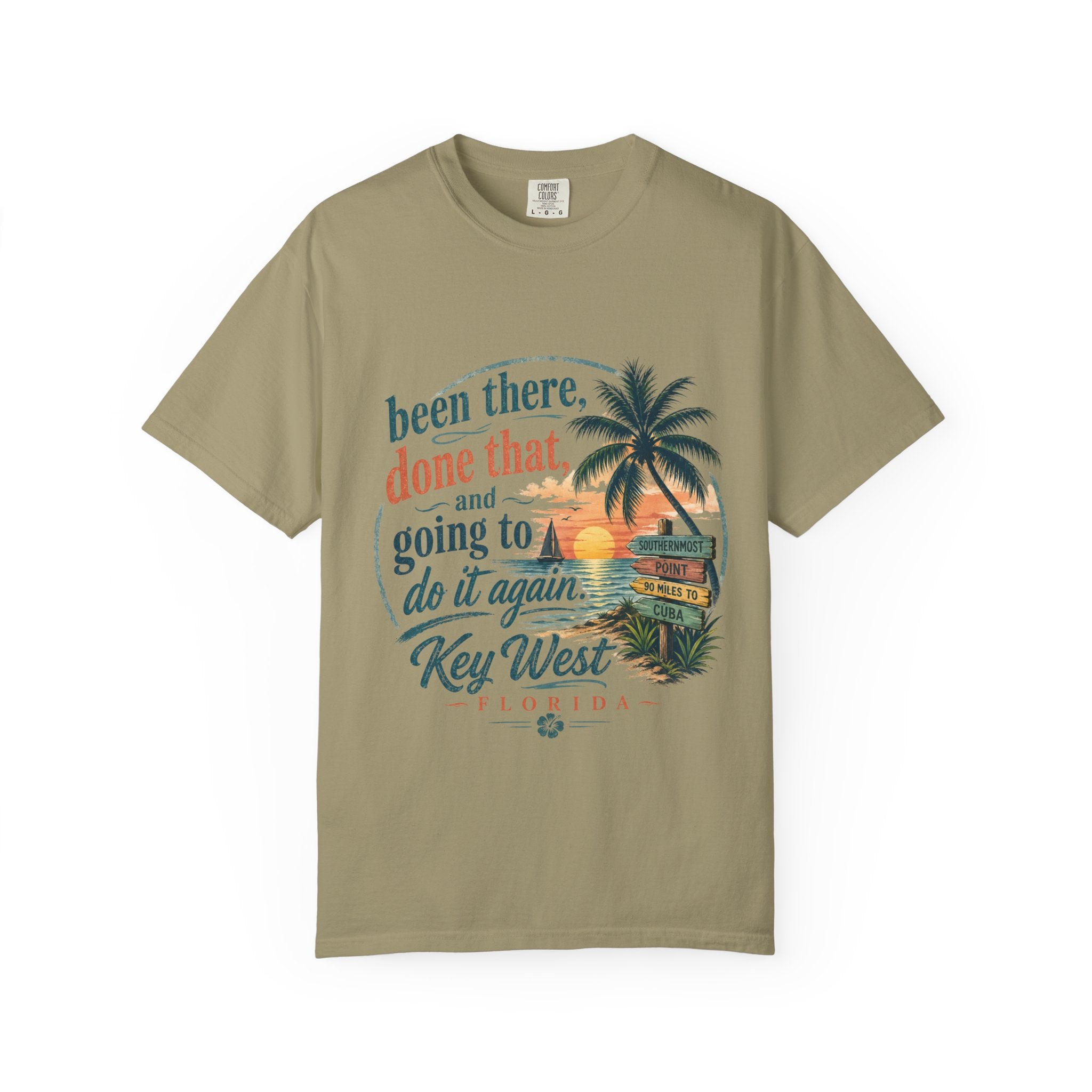 Key West Vintage Sunset T-Shirt – "Been there, done that, and going to do it again"