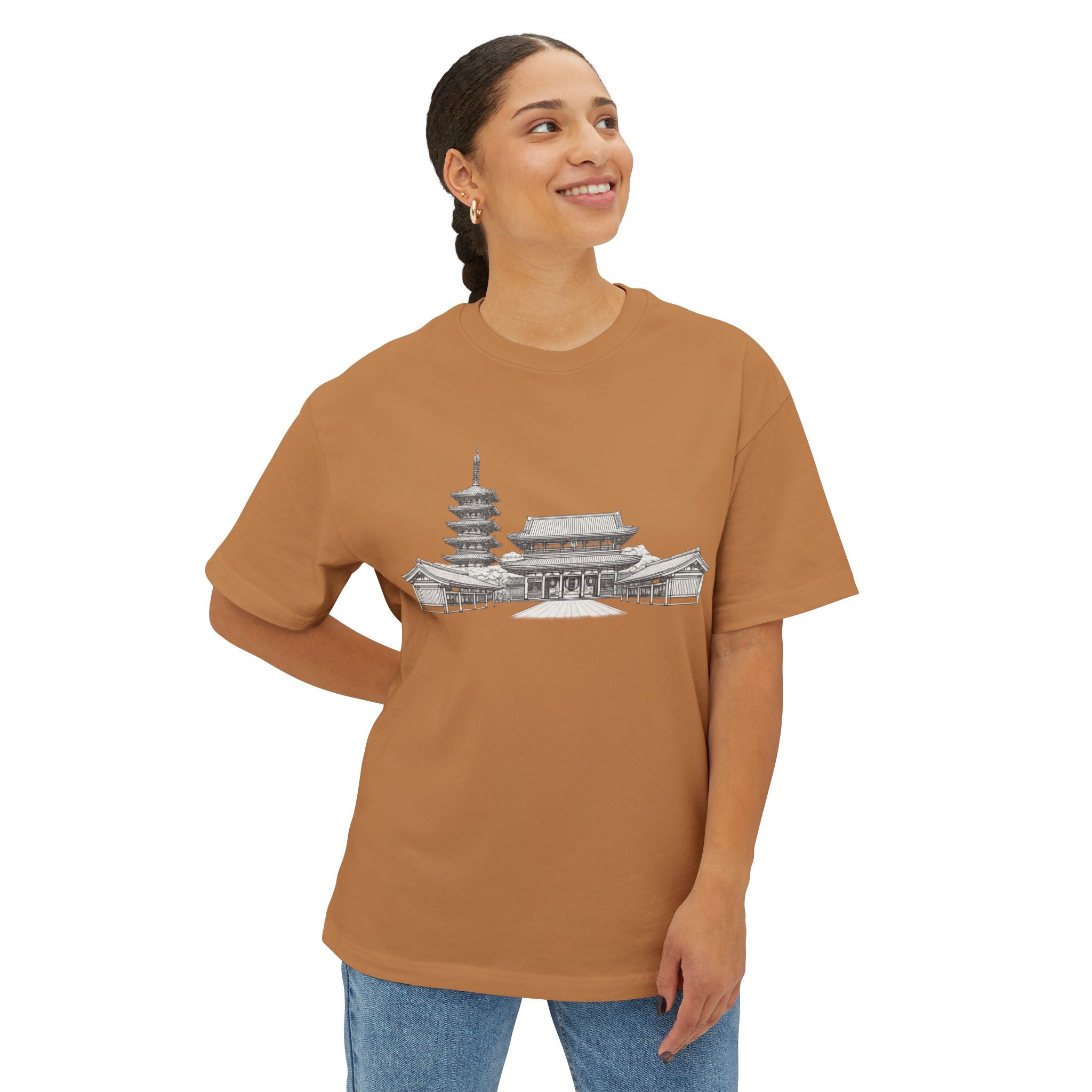 Senso-ji Temple Asakusa Japan Tee — Minimal Outline Japanese Landmark Shirt