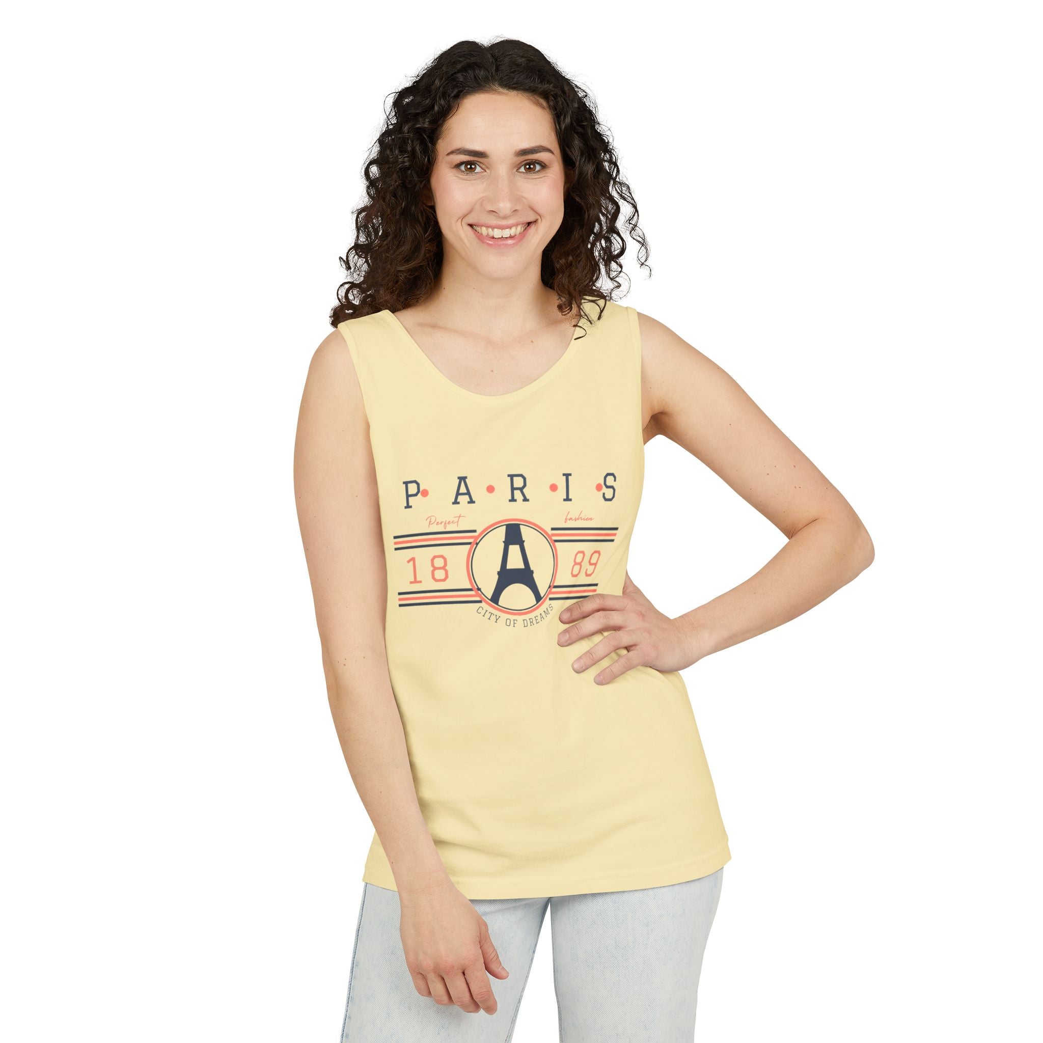 Paris 1889 Eiffel Tower Tank Top — Vintage French Travel Graphic Tank