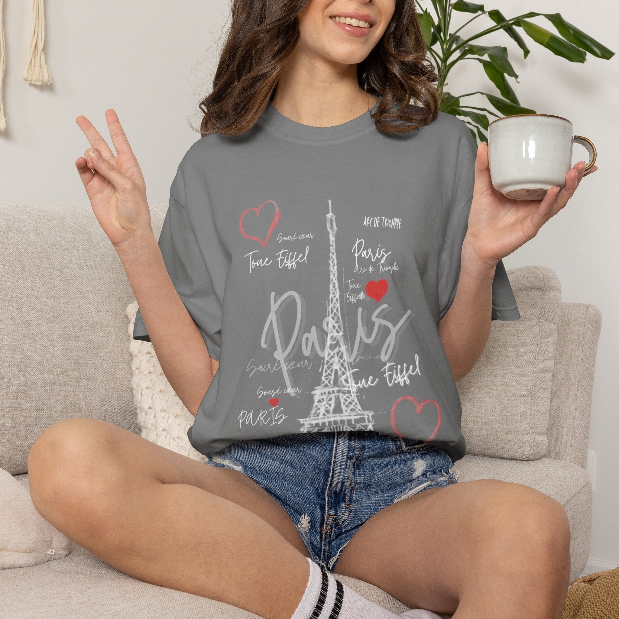 Paris Eiffel Tower T-Shirt — Romantic Heart Travel Tee