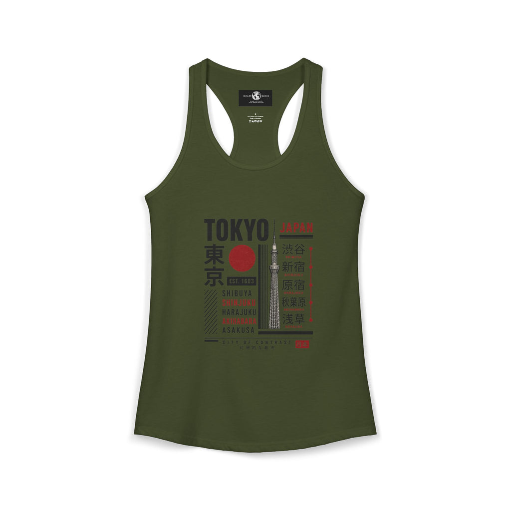 Tokyo Japan Women's Racerback Tank Top — Tokyo Graphic Tank