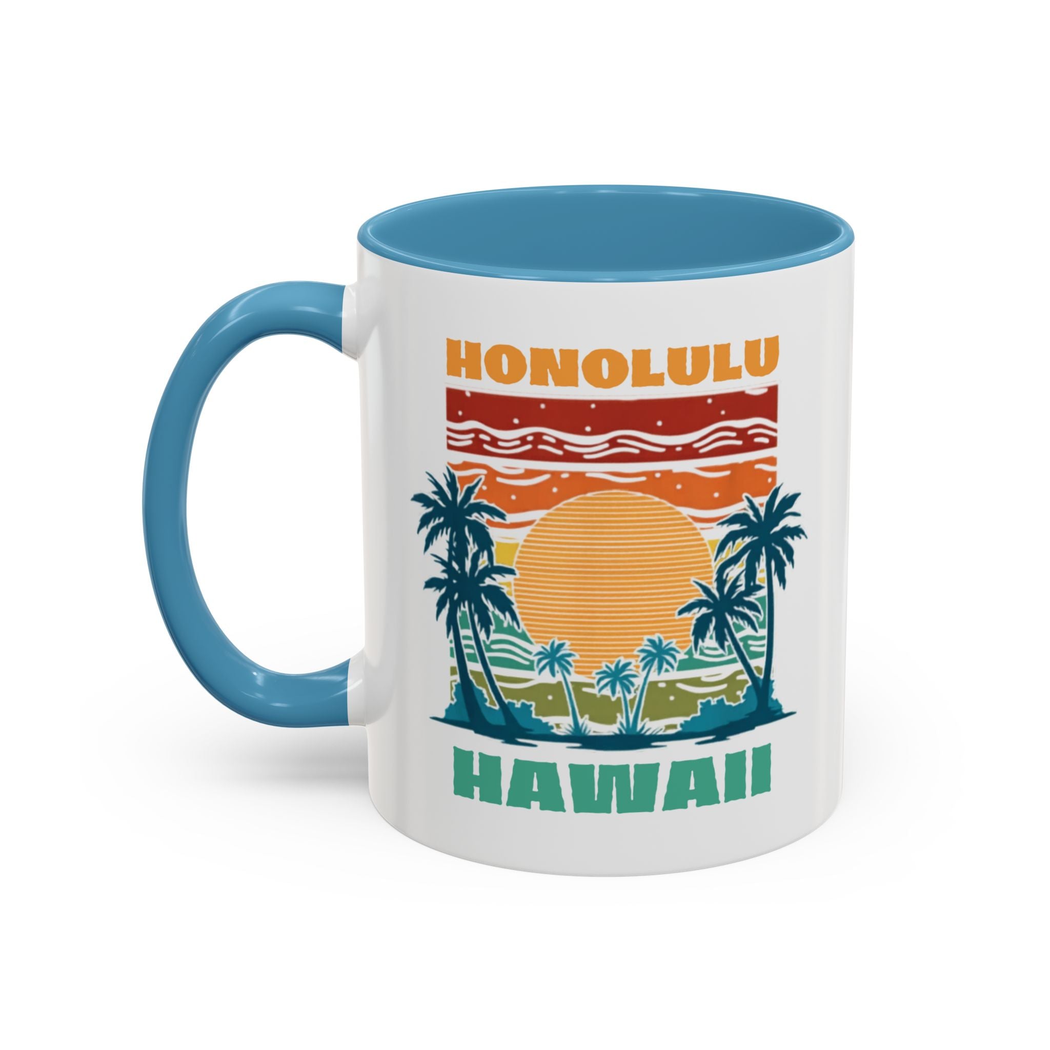 Honolulu Hawaii Vintage Sunset Coffee Mug (11/15oz)