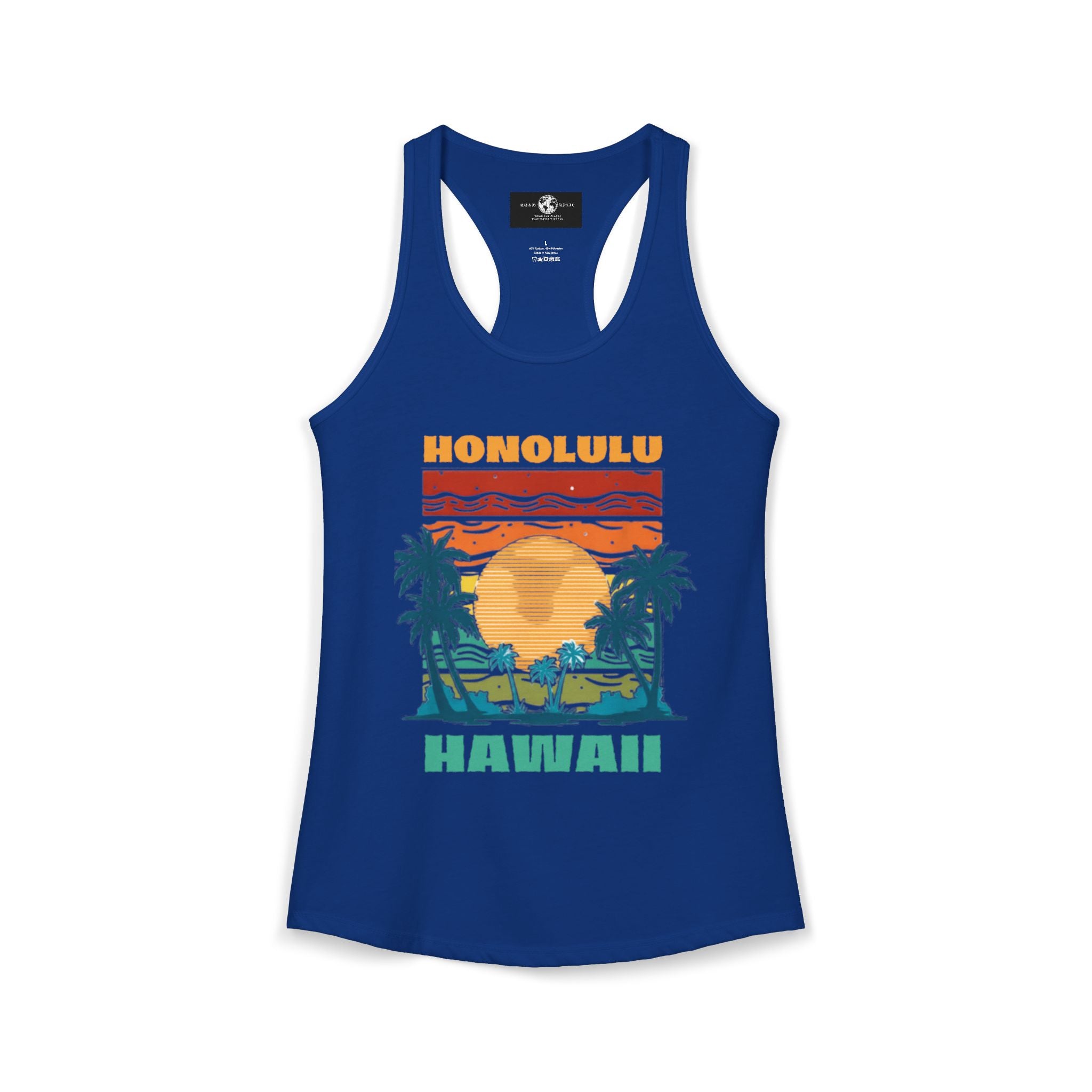 Honolulu Hawaii Racerback Tank – Women's Tropical Sleeveless Top