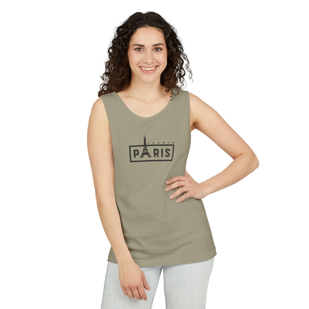 Paris Eiffel Tower Vintage Travel Tank Top — Retro French Graphic Tank