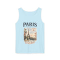 Paris Vintage Postcard Tank Top — Eiffel Tower Graphic Travel Tee