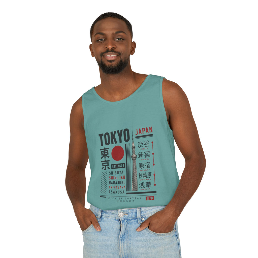 Tokyo Japan Graphic Tank Top — Japanese City Kanji Travel Tee