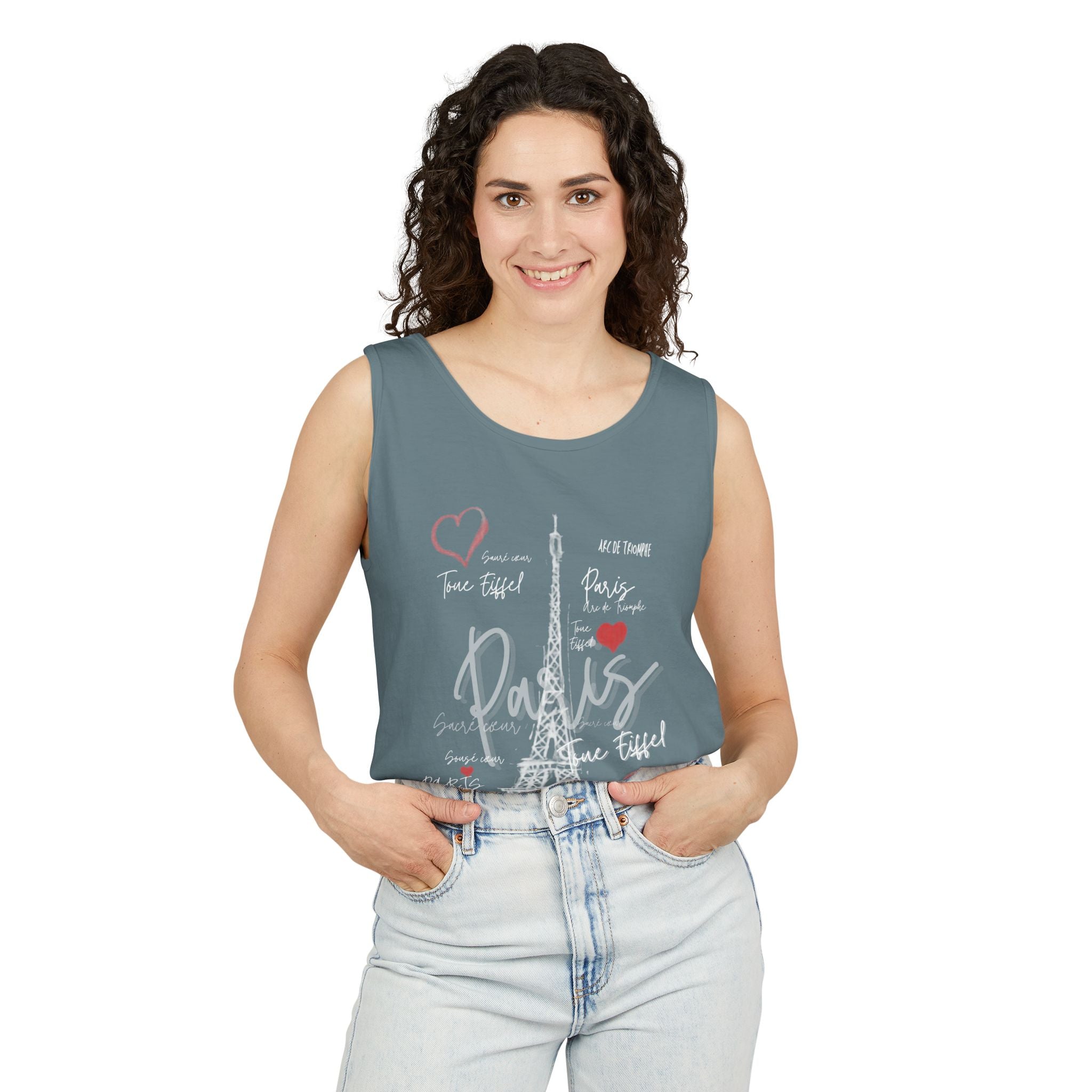 Paris Eiffel Tower Romantic Travel Tank Top