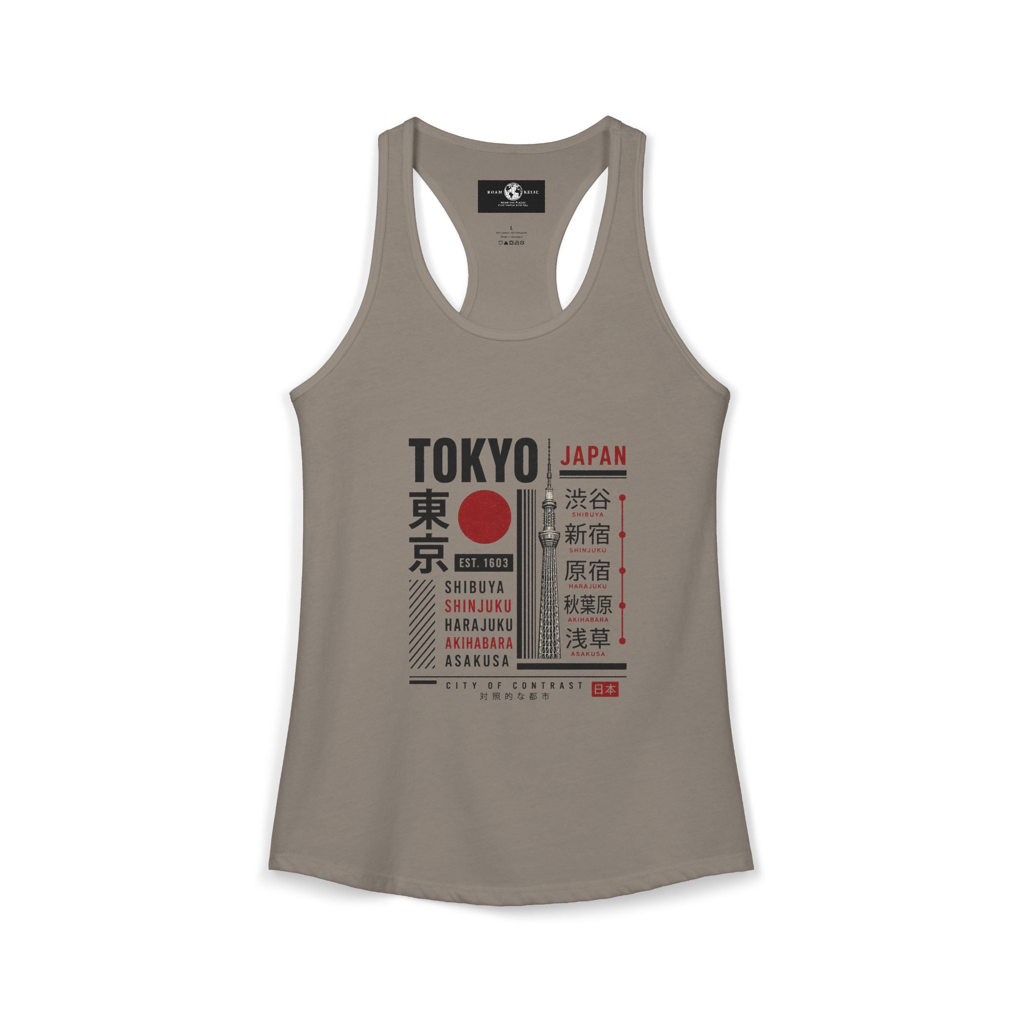 Tokyo Japan Women's Racerback Tank Top — Tokyo Graphic Tank