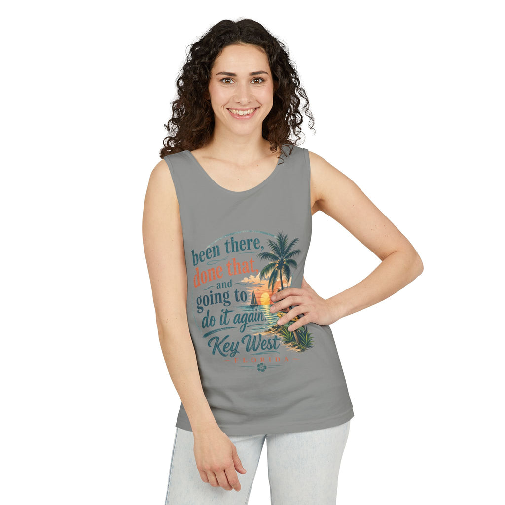 Key West Beach Tank Top — "Been There, Done That and Going to Do It Again" Vacation Tank