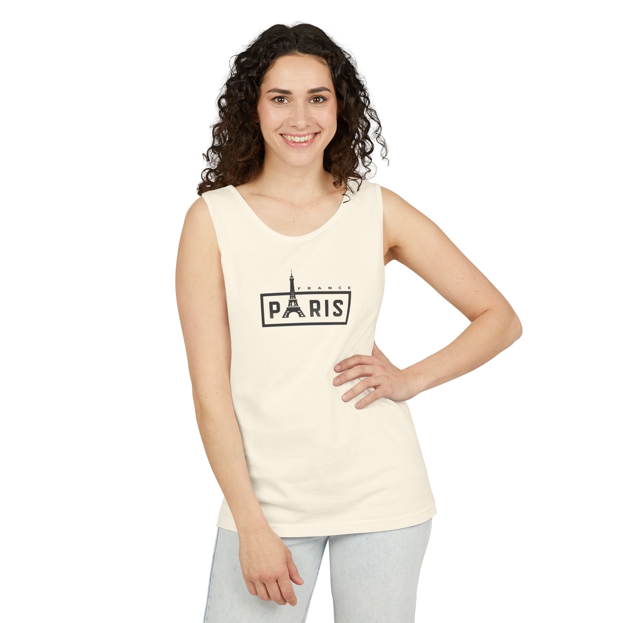 Paris Eiffel Tower Vintage Travel Tank Top — Retro French Graphic Tank