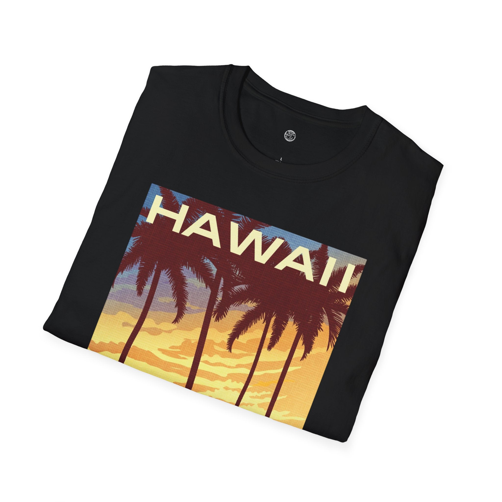 Hawaii Sunset T-Shirt — "Welcome to Adventure" Vintage Palm Beach Tee