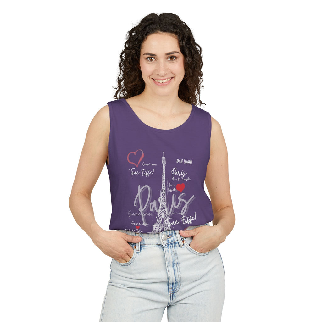 Paris Eiffel Tower Romantic Travel Tank Top