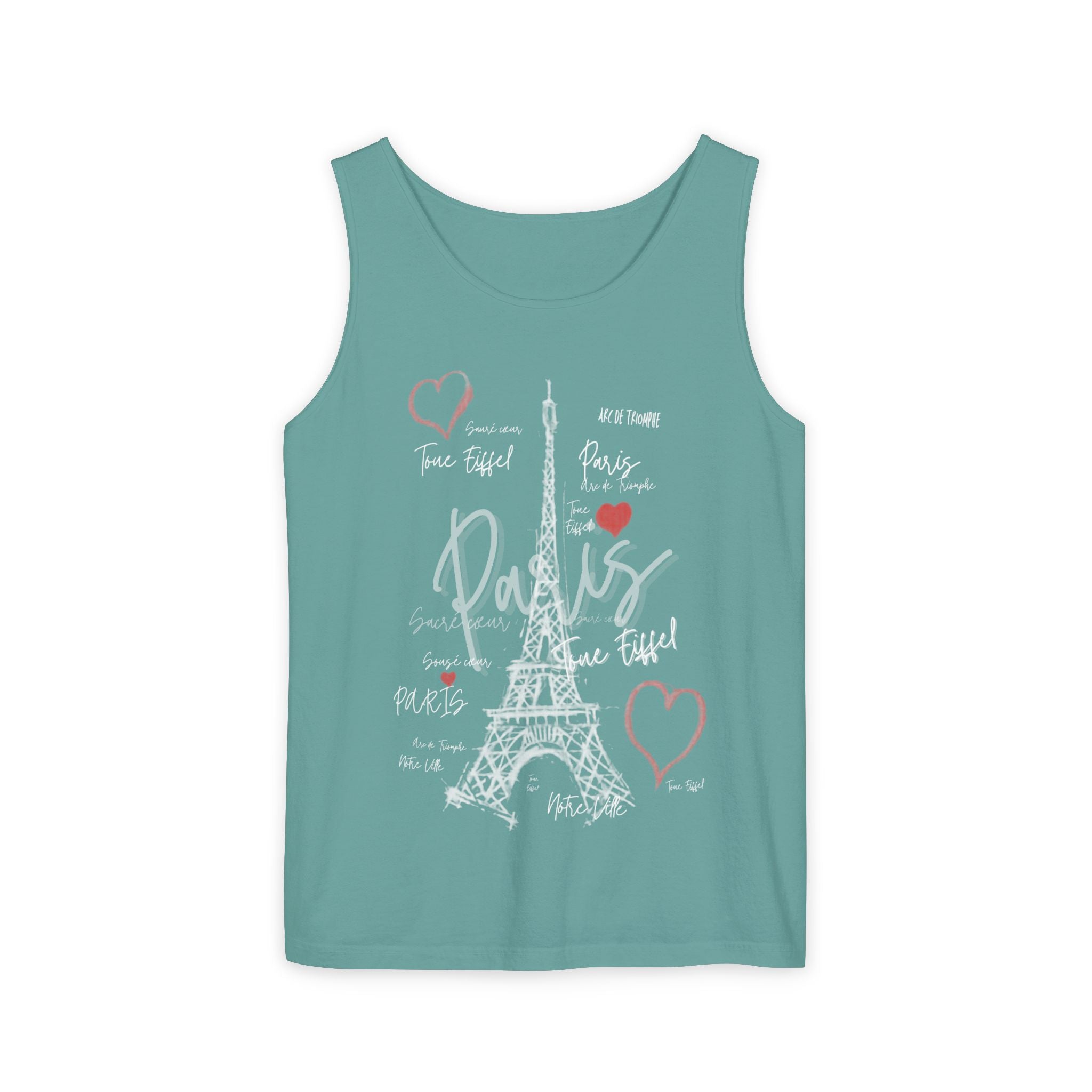 Paris Eiffel Tower Romantic Travel Tank Top