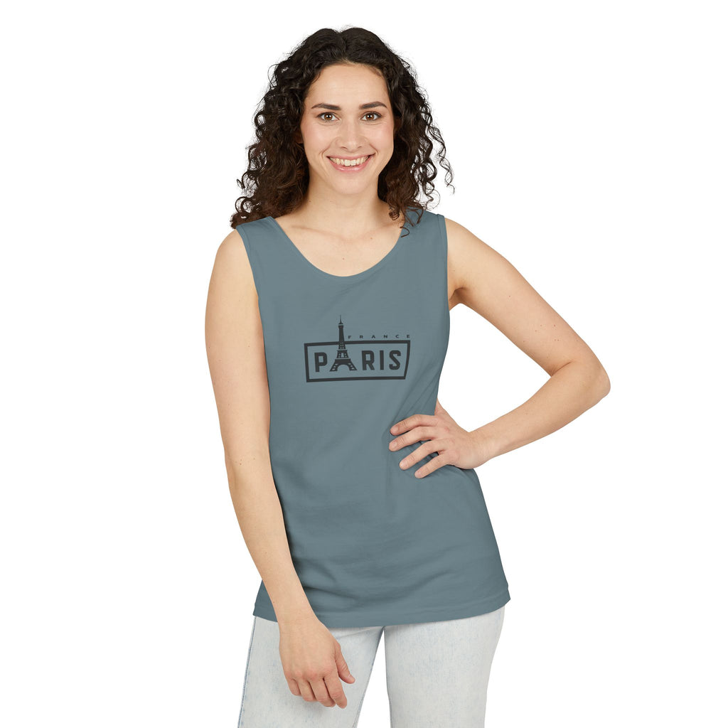 Paris Eiffel Tower Vintage Travel Tank Top — Retro French Graphic Tank