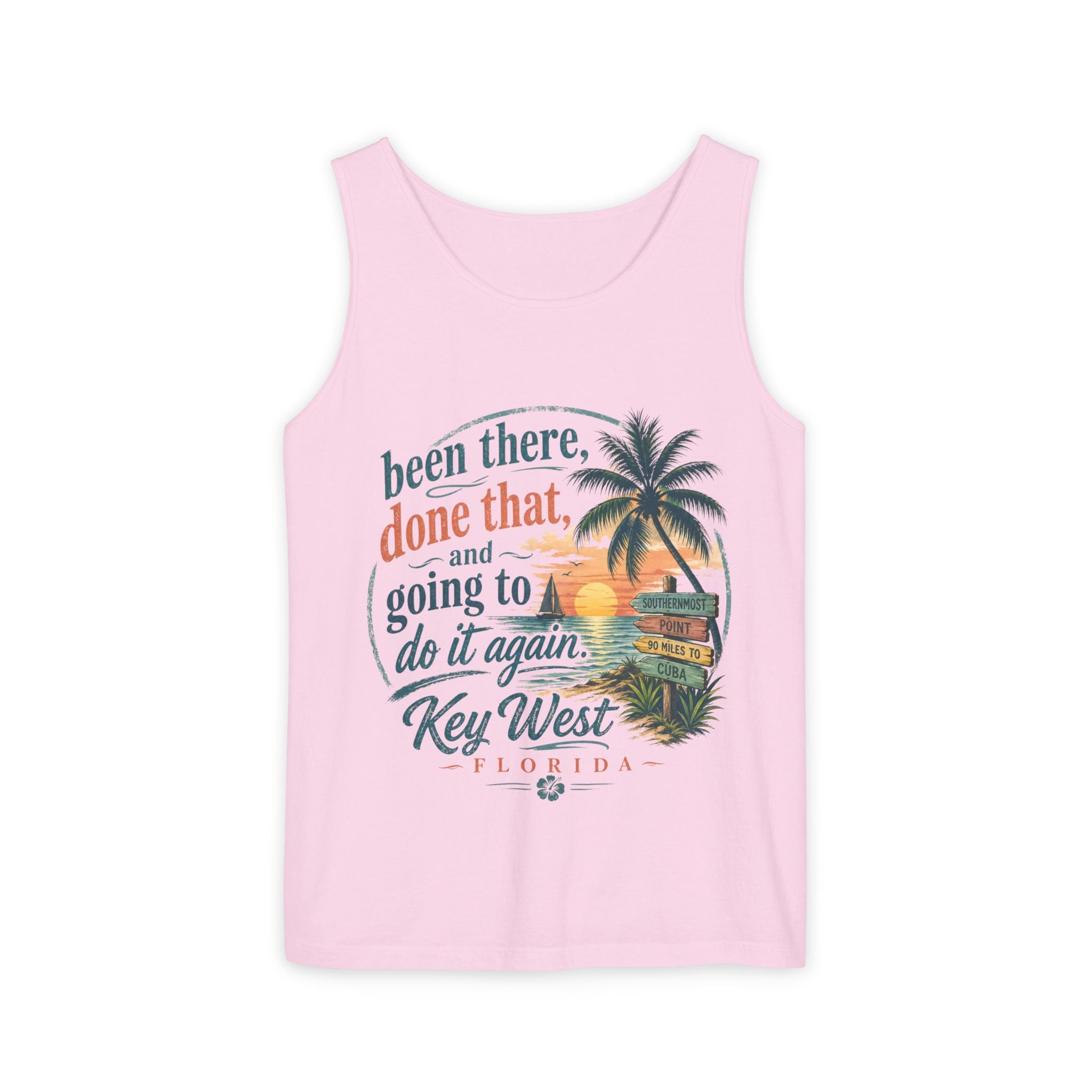 Key West Beach Tank Top — "Been There, Done That and Going to Do It Again" Vacation Tank