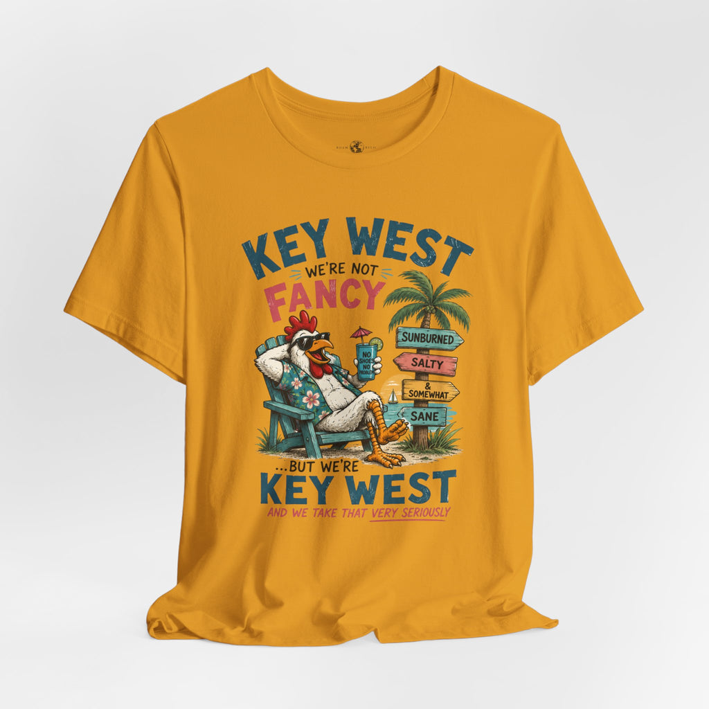 Funny "We're Not Fancy" Key West Vintage Beach T-Shirt