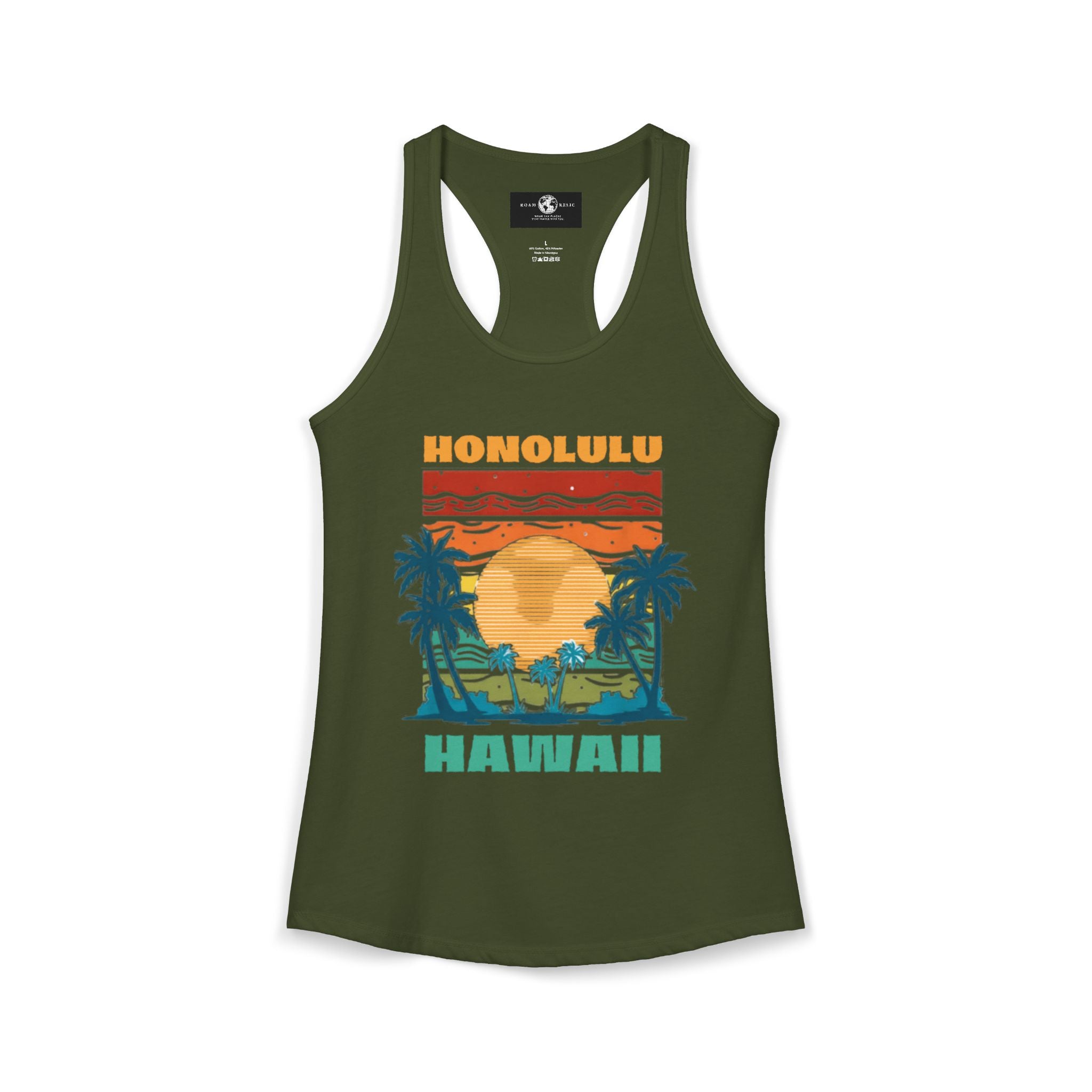 Honolulu Hawaii Racerback Tank – Women's Tropical Sleeveless Top