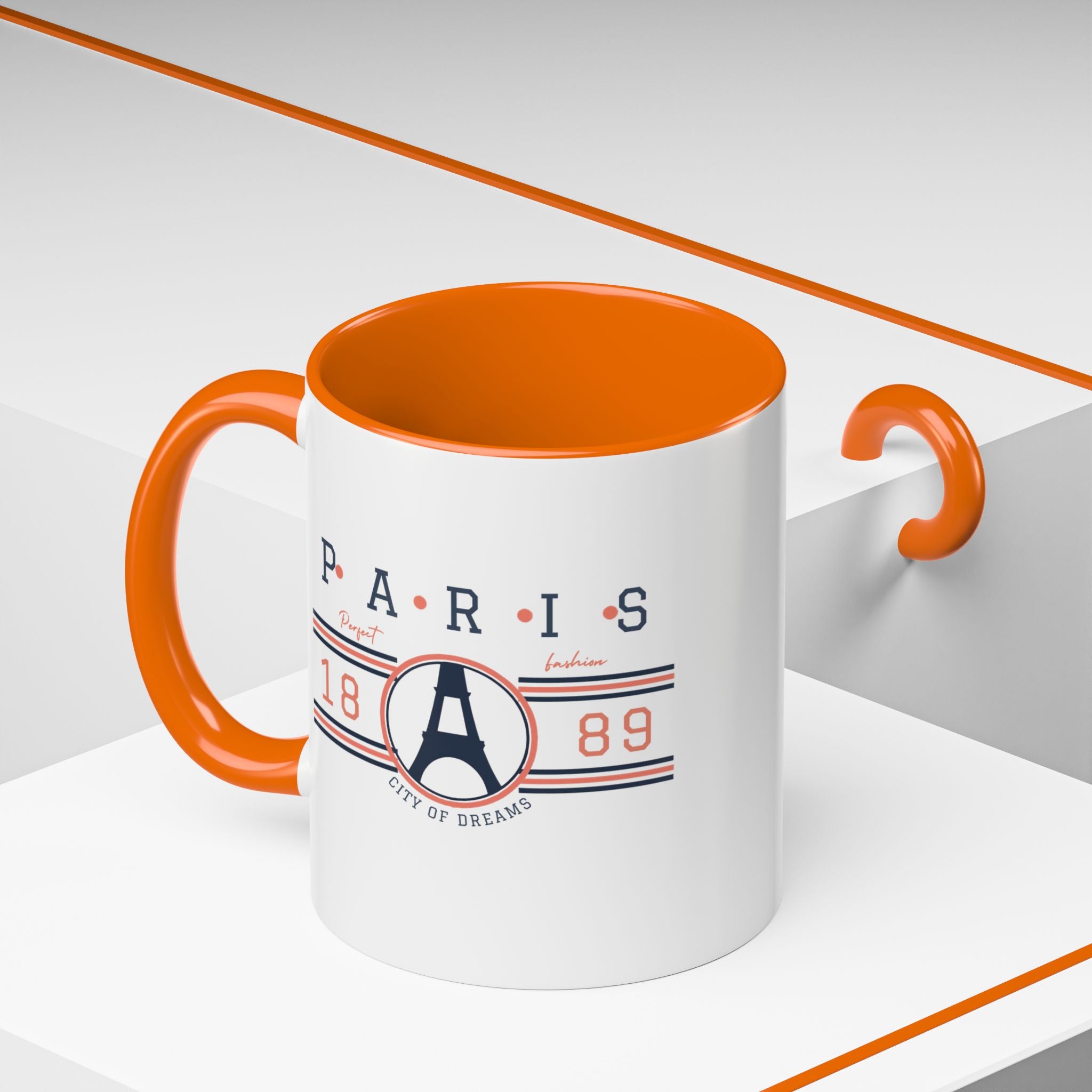Paris Eiffel Tower Accent Coffee Mug - City of Dreams 1889 Travel Souvenir