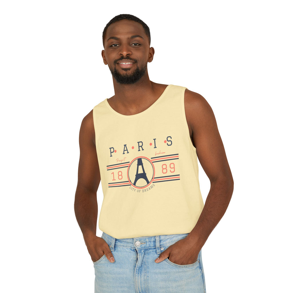 Paris 1889 Eiffel Tower Tank Top — Vintage French Travel Graphic Tank