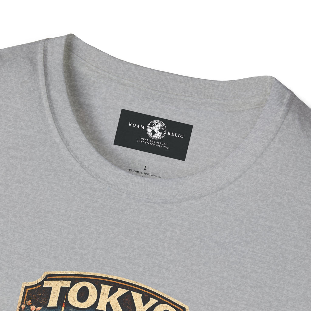 Tokyo Japan Vintage Badge T-Shirt — Mt. Fuji & Pagoda Travel Souvenir Tee