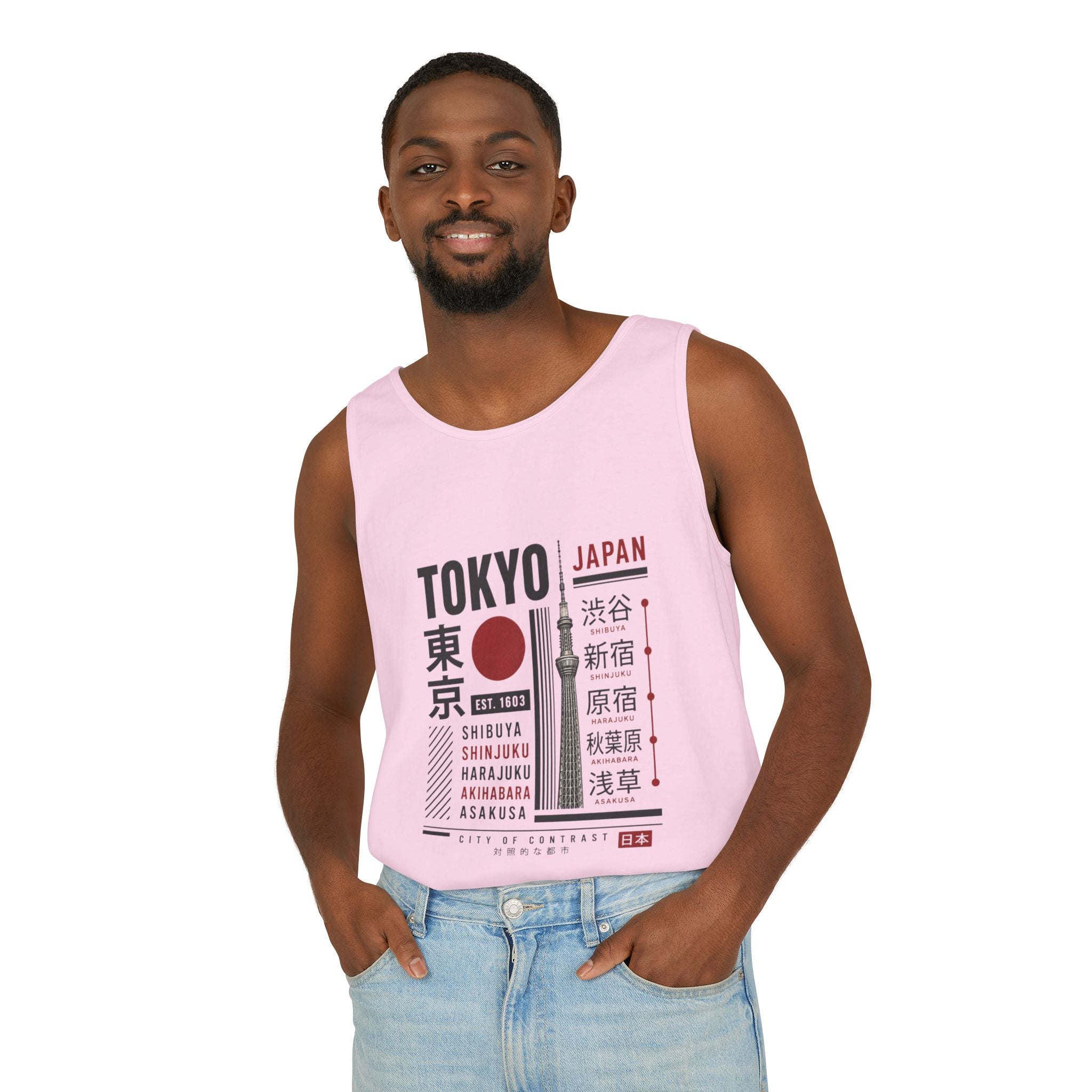 Tokyo Japan Graphic Tank Top — Japanese City Kanji Travel Tee