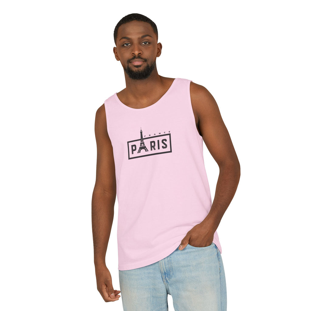 Paris Eiffel Tower Vintage Travel Tank Top — Retro French Graphic Tank