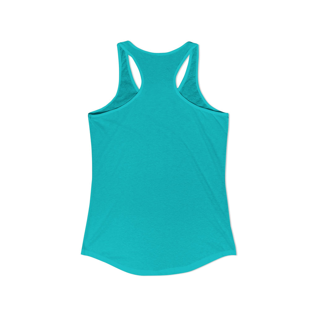 Island Vibes & Good Times Racerback Tank — Tropical Skull Graphic
