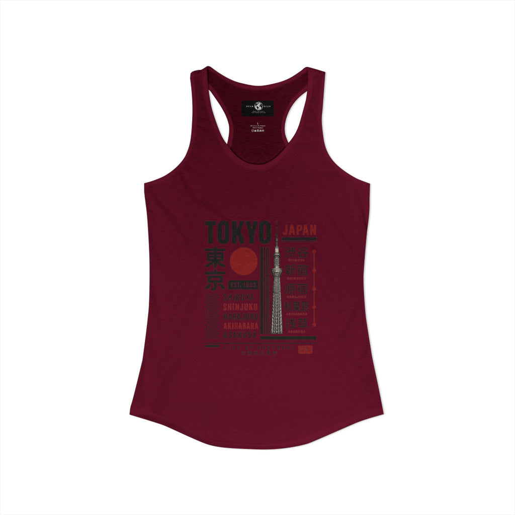 Tokyo Japan Women's Racerback Tank Top — Tokyo Graphic Tank