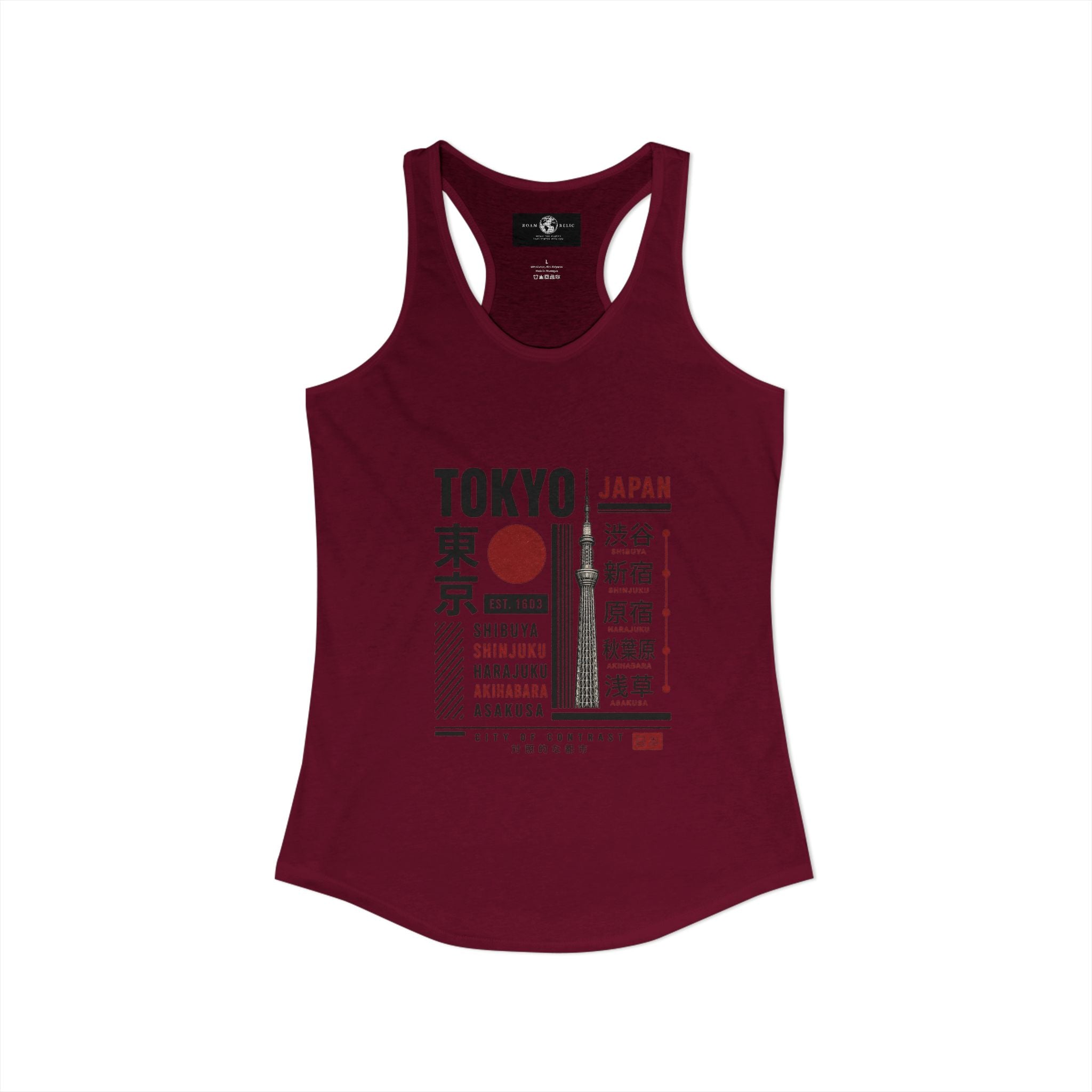 Tokyo Japan Women's Racerback Tank Top — Tokyo Graphic Tank